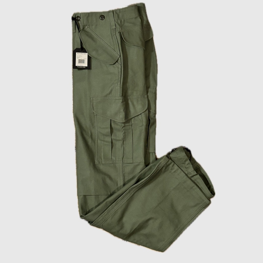 Filson Field Cargo Pants | Fatigue Green | 9.5oz Cotton | NWT | MSRP $225